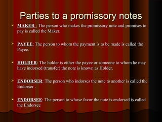 promissory notes | PPT