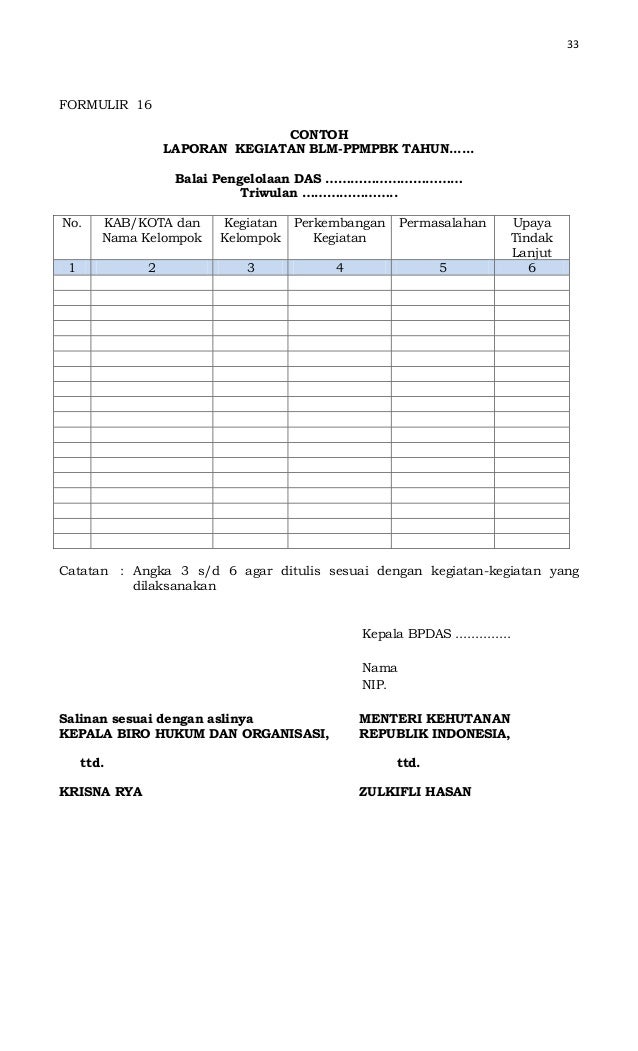 Contoh Laporan Triwulan - Contoh Xis