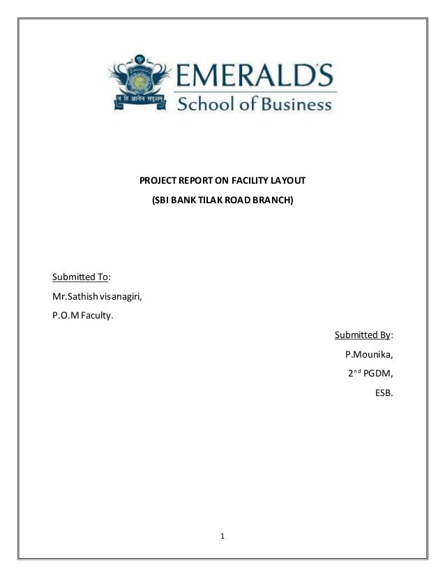 report on facility layout professional report layout
