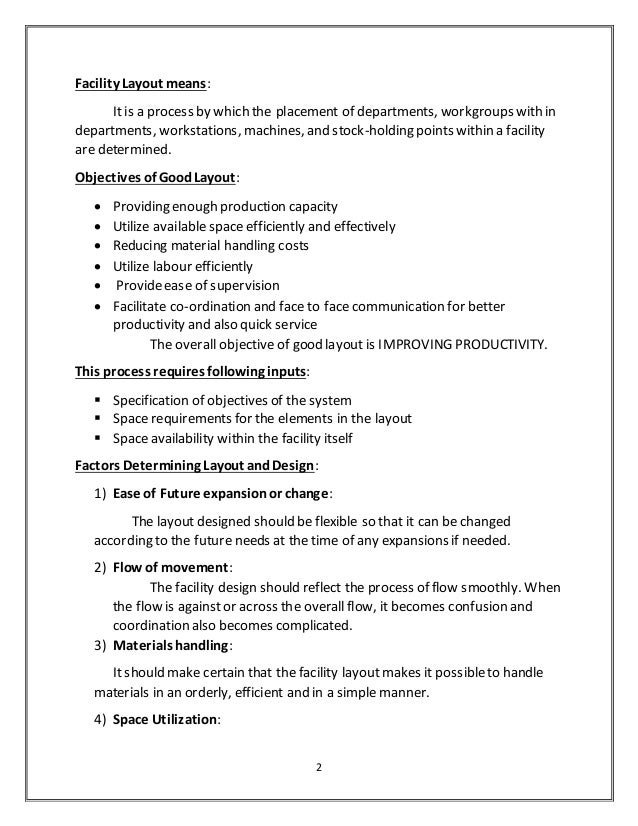 Layout Of A Good Report | report on facility layout Layout Of A Good Report | report on facility layout