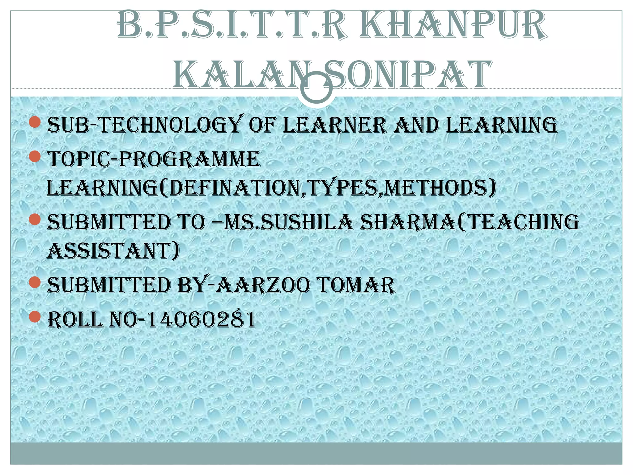 programmed-learning-ppt