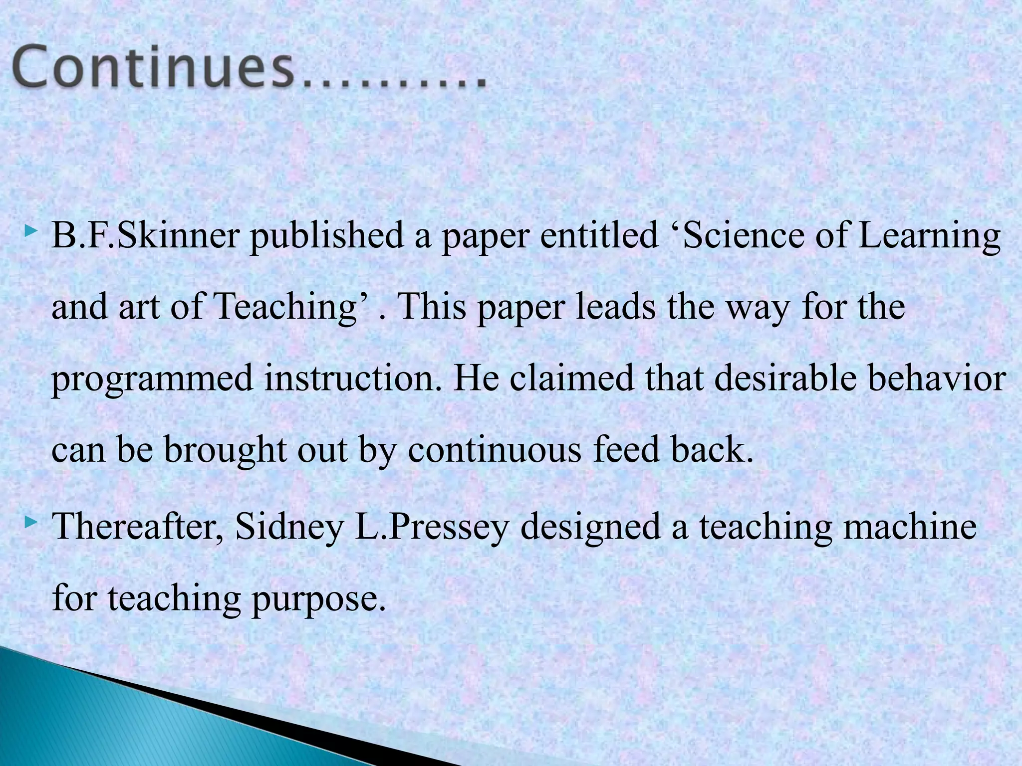 programmed learning | PPT