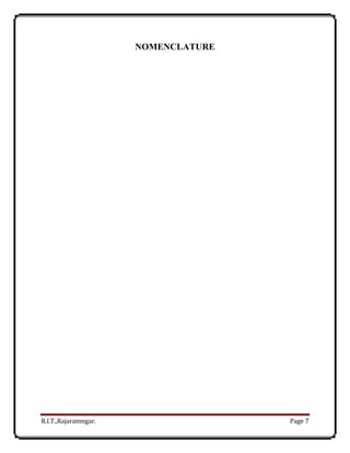 R.I.T.,Rajaramngar. Page 7
NOMENCLATURE



 
