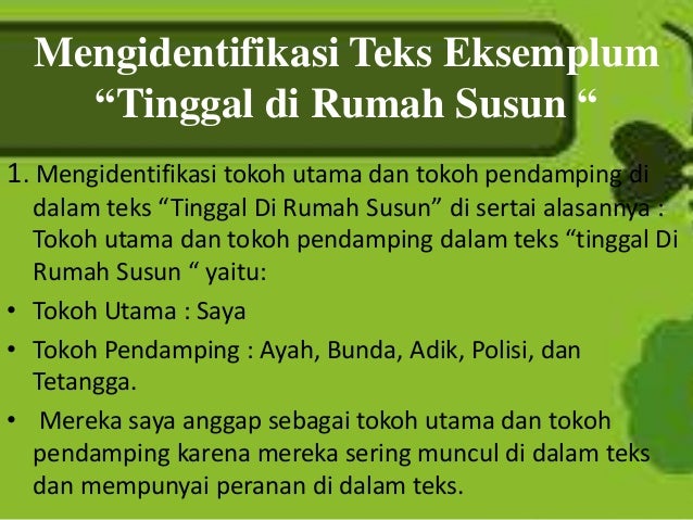 Struktur Teks Eksemplum Tinggal Di Rumah Susun