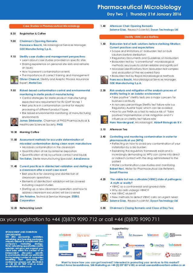 paperless manufacturing SMi annual 2016 Microbiology Pharmaceutical 5th Group's