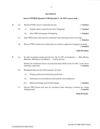 Pob Past Paper
