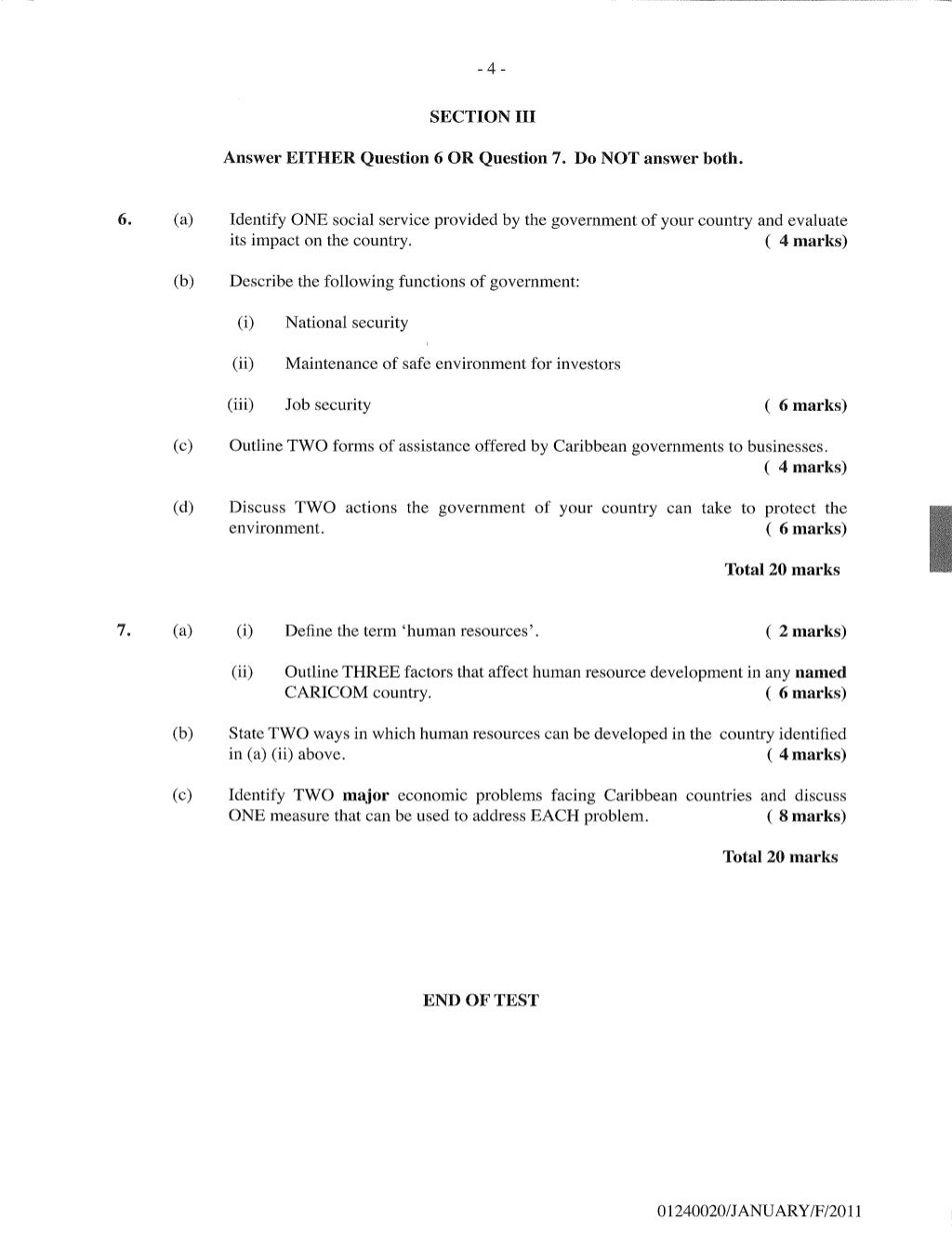 POB PAST PAPER