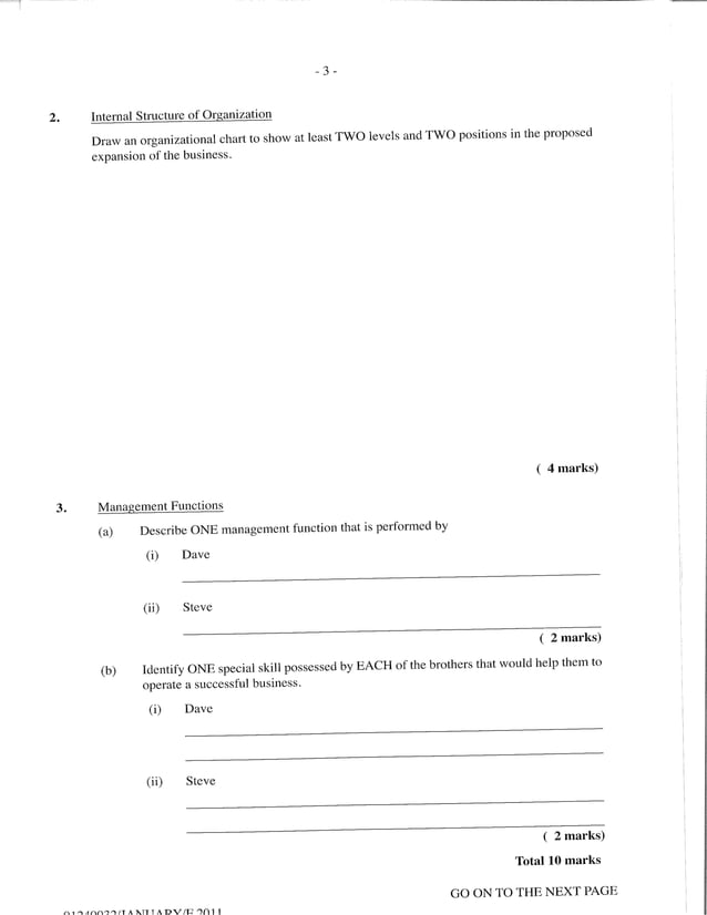 POB PAST PAPER paper 3
