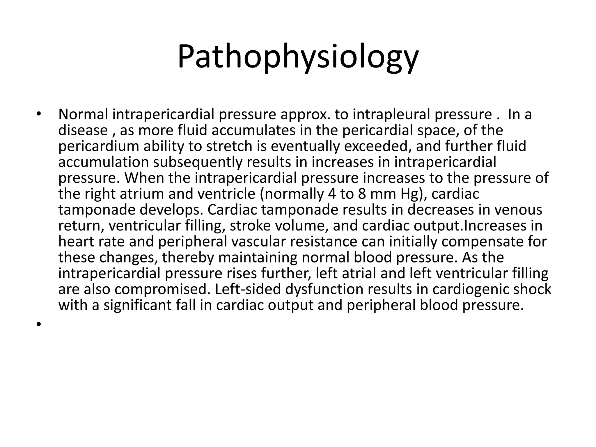 pericardial effusion, cardiac tamponade and myocardial rupture | PPTX