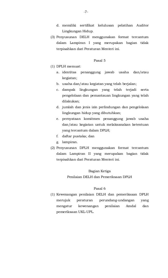 P 102 Pedoman Penyusunan Dokumen Lingkungan Hidup Bagi Usaha Danatau