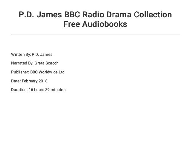 P D James c Radio Drama Collection Free Audiobooks