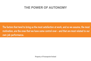 Property of Futurepoint Ireland
THE POWER OF AUTONOMY
 