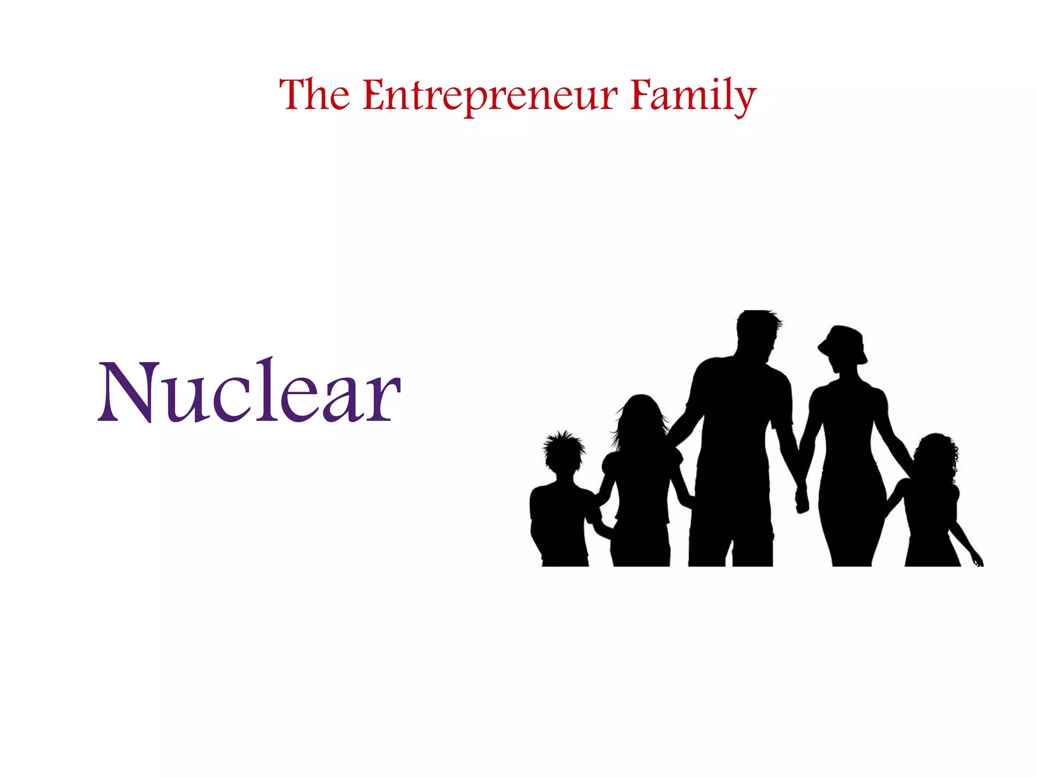 The Entrepreneur Family
Nuclear
 