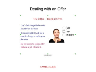 SAMPLE SLIDE
Dealing with an Offer
 