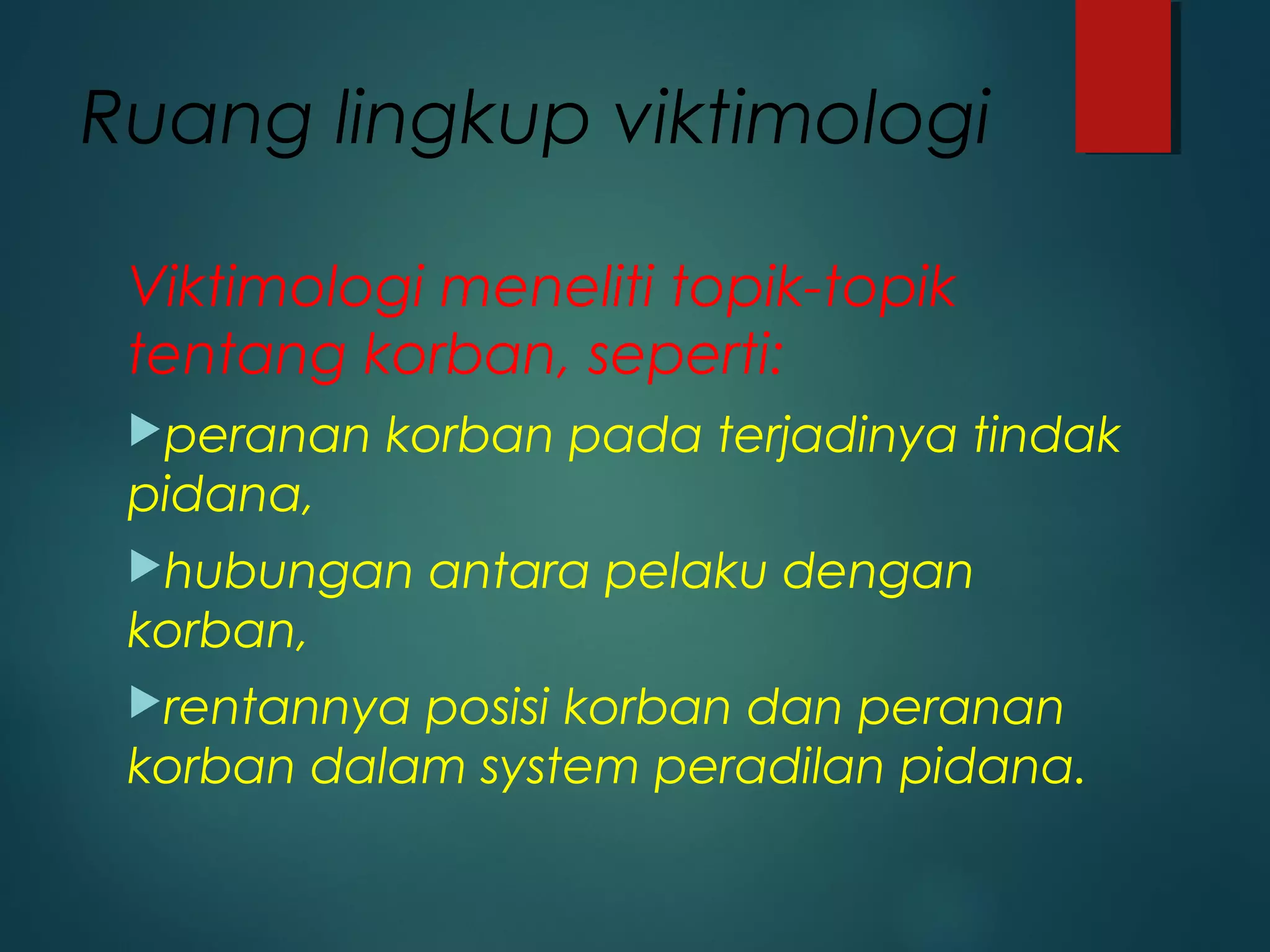 P. 3 ruang lingkup dan teori korban | PPT