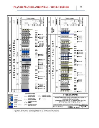 PLAN DE MANEJO AMBIENTAL – TITULO FGD-081 55
Figura 9. Columna estratigráfica de la formación Furatena
 