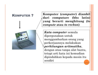 Pengenalan peralatan dan organisasi Komputer | PDF