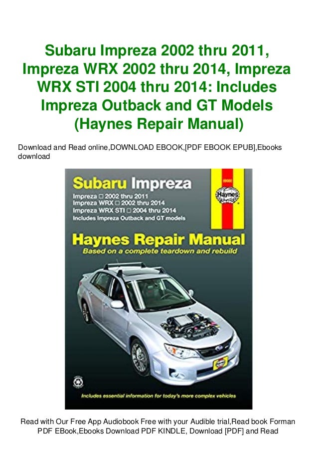 P D F File Subaru Impreza 2002 Thru 2011 Impreza Wrx 2002 Thru 20