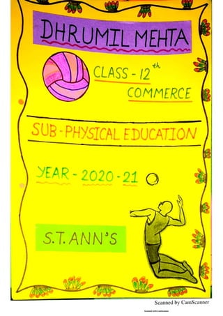 Physical Education project for class 12th students. | PDF