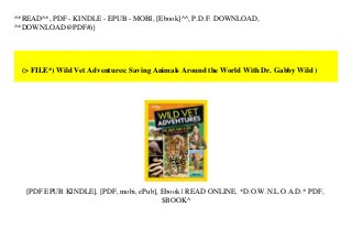 ^*READ^*, PDF - KINDLE - EPUB - MOBI, [Ebook]^^, P.D.F. DOWNLOAD,
^*DOWNLOAD@PDF#)}
(> FILE*) Wild Vet Adventures: Saving ...