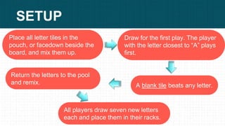 An Indoor Recreational Activity: Scrabble | PPTX