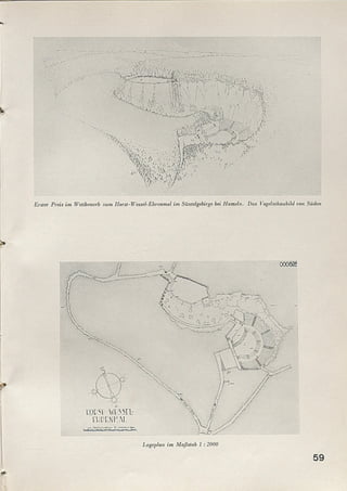 Erster Preis im Wettbeiverb zum Iiorst-Wessel-Ehrenmal im Süntelgcbirge bei Hameln. Das Vogelschaubild von Süden
U0P5T VE55EL*
EUPENUM
Sie MMS'*1
Lageplan im Maßstab 1 : 2000
59
 