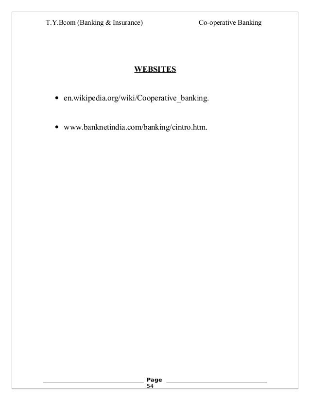 P 3619 Co Operative Banking Project