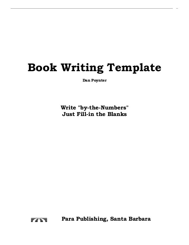 write a book template
