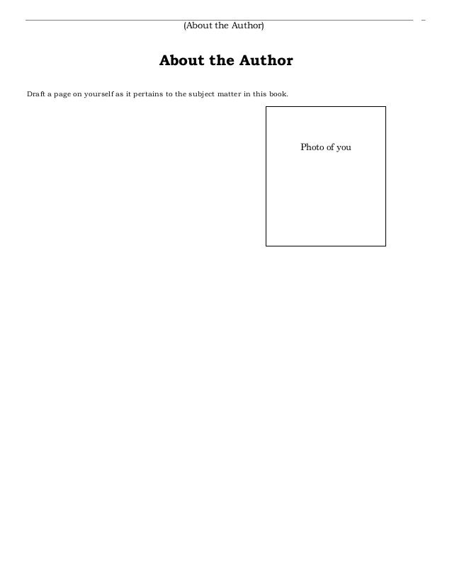 book writing layout template