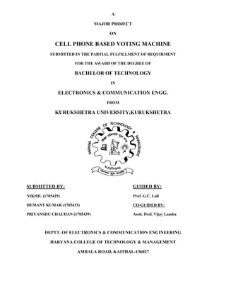 P 4812--cell phone based voting machine | PDF