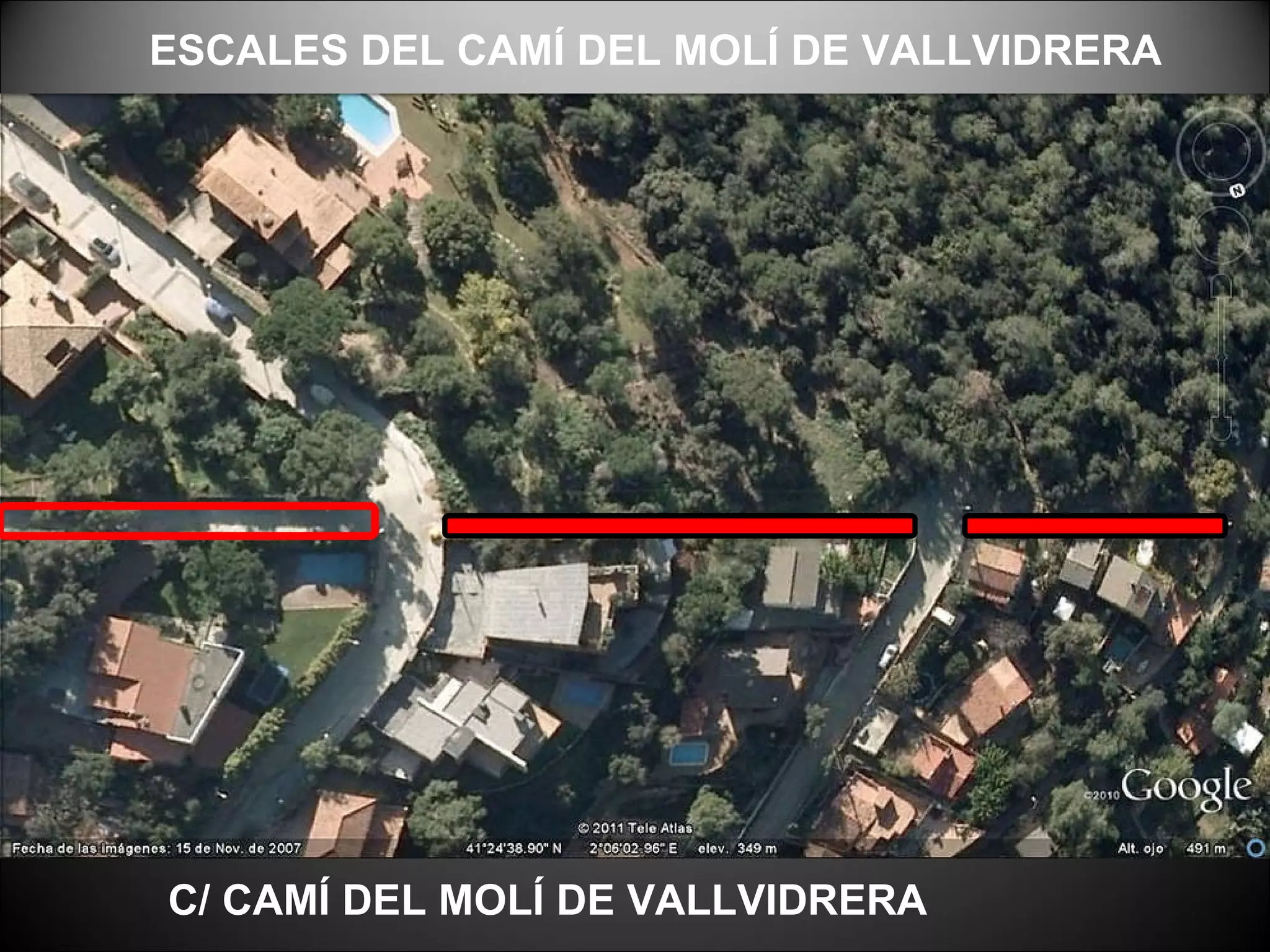 ESCALES DEL CAMÍ DEL MOLÍ DE VALLVIDRERA C/ CAMÍ DEL MOLÍ DE VALLVIDRERA 