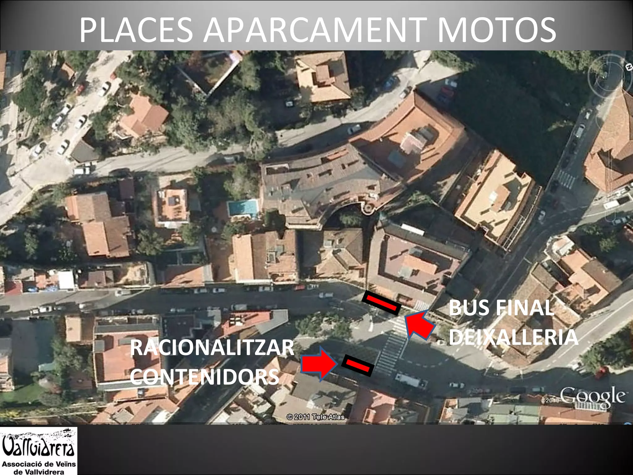 PLACES APARCAMENT MOTOS BUS FINAL DEIXALLERIA RACIONALITZAR CONTENIDORS 