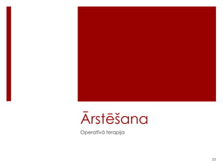 Ārstēšana
Operatīvā terapija

23

 