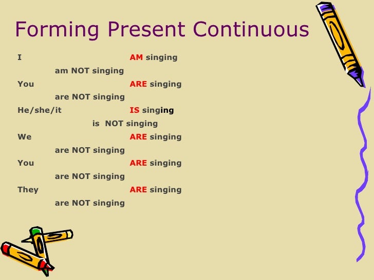 Present Continuous and present simple