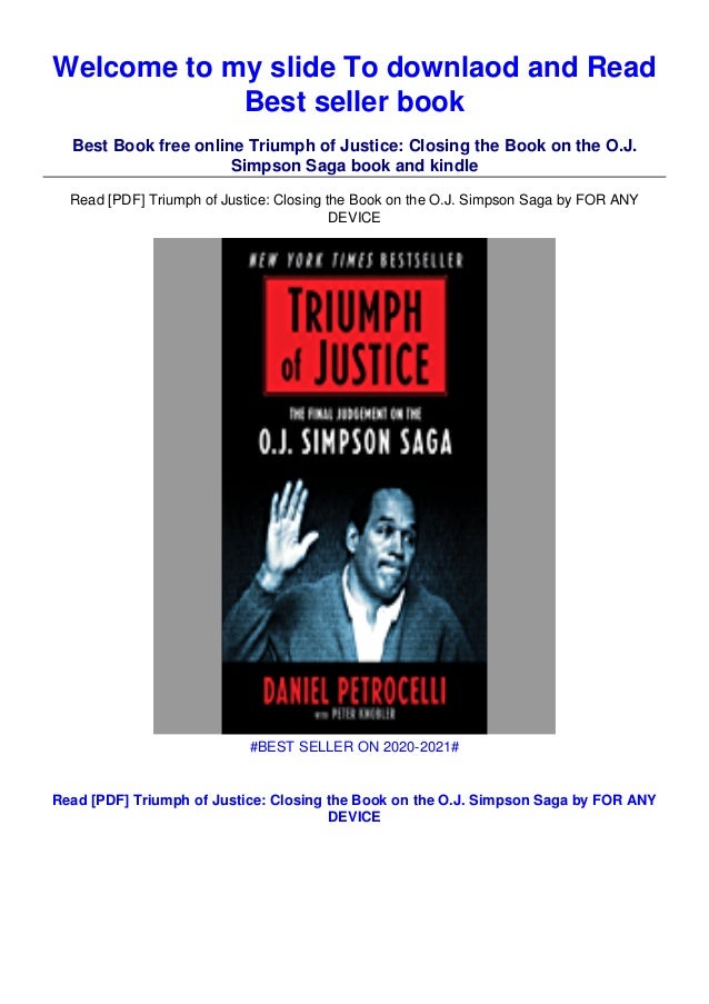 P D F Download Triumph Of Justice Closing The Book On The O J S