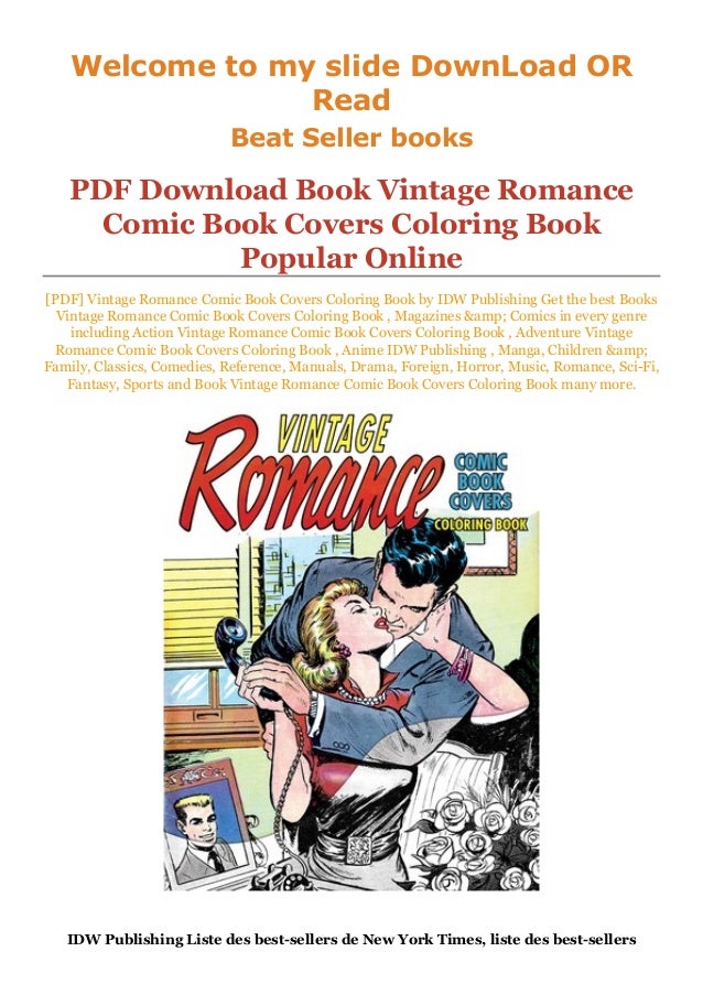 Download P D F Download Vintage Romance Comic Book Covers Coloring Book By I