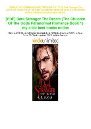 P D F File Dark Stranger The Dream The Children Of The Gods Paran