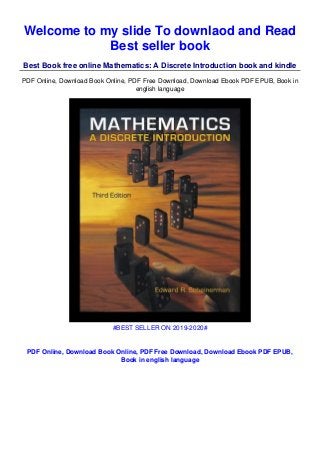 discrete mathematics ensley ebook discrete mathematics ensley ebook