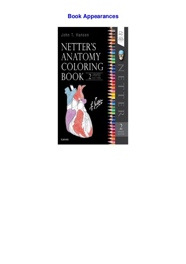 (P.D.F. FILE) Netter's Anatomy Coloring Book Updated Edition Basic