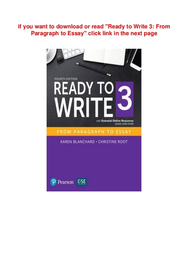 Ready to write 3 Ready to write 3