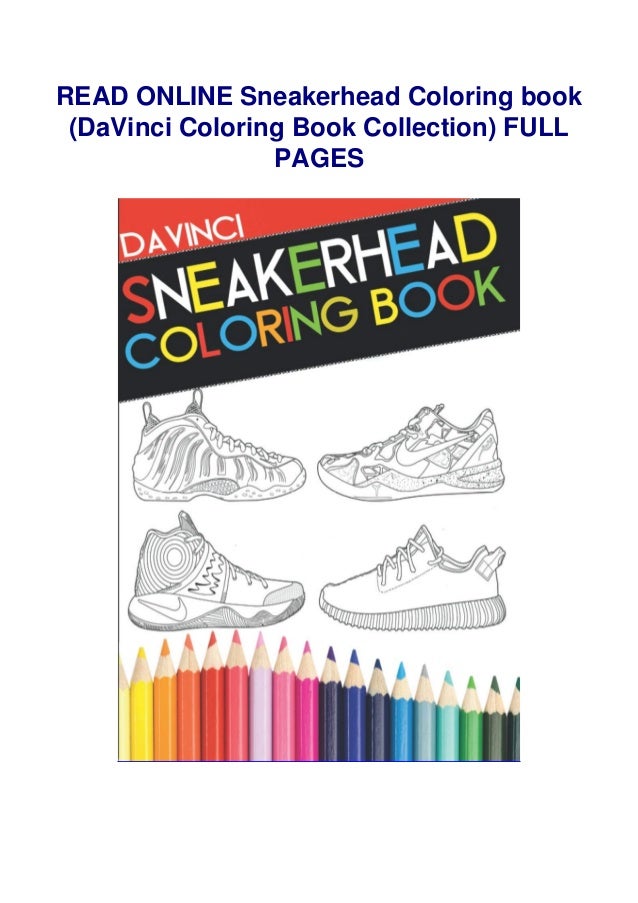 (P.D.F. FILE) Sneakerhead Coloring book (DaVinci Coloring Book Collection) Full Pages