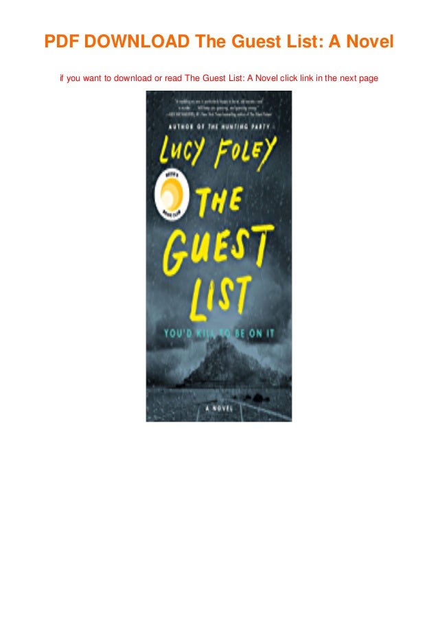 P D F File The Guest List A Novel Pdf Full P D F File The Guest List A Novel Pdf Full