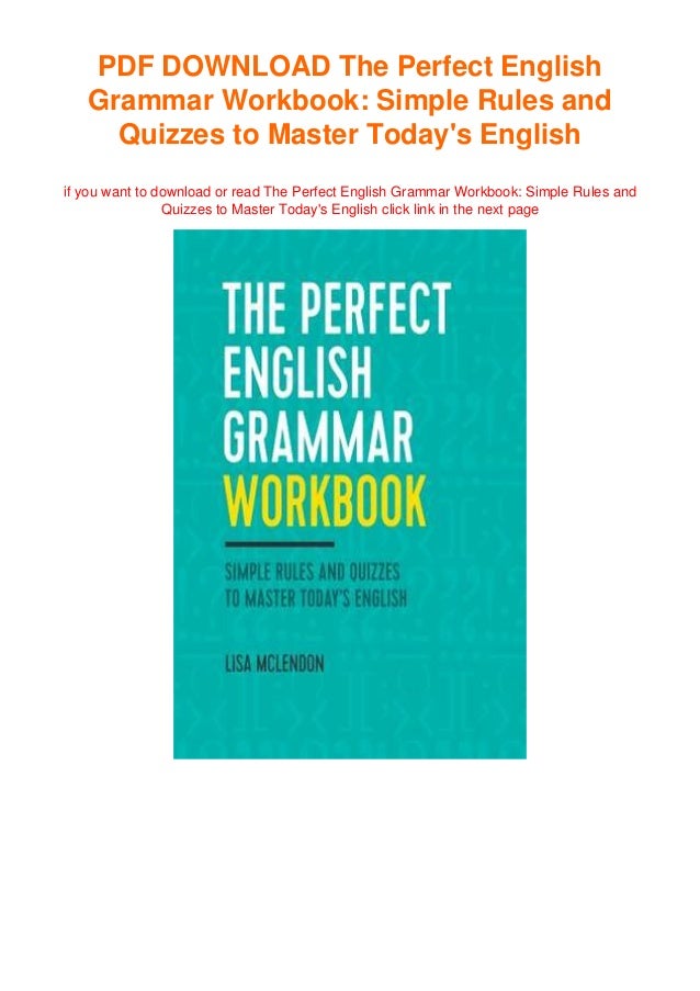  p d f file the perfect english grammar workbook simple rules and