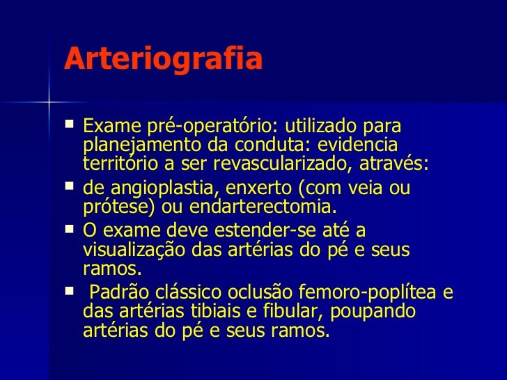 Exame de arteriografia