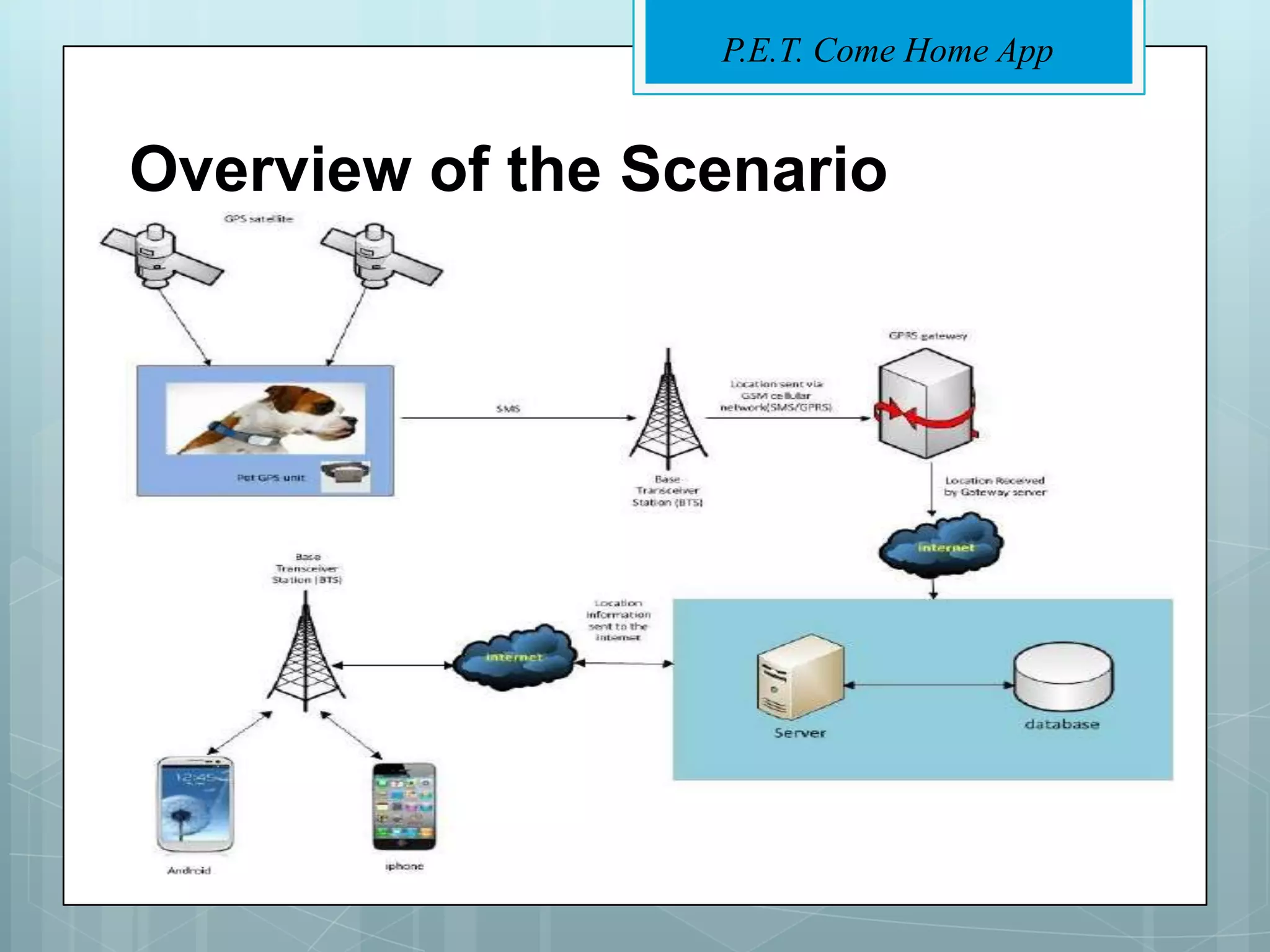 P.E.T. Come Home App


Overview of the Scenario
 