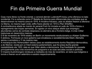 Causas da Primeira Guerra Mundial Rivalidades economicas: -Alemania tenía un gran crecimiento. - Muchos países compraban productos alemanes. - La razón de su crecimiento es que ofrecen mejores créditos que Inglaterra lo que origina una mayor rivalidad. 
