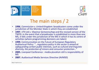 EU Competencies in Respect of Media Pluralism and Media Freedom: Legal ...
