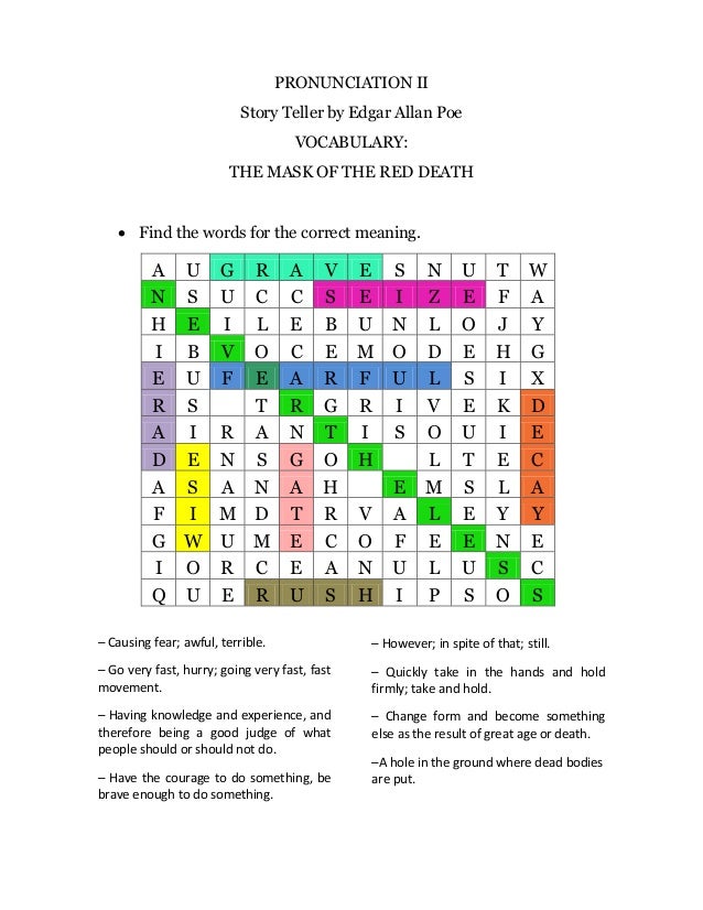 P Ii Vocabulary The Red Death