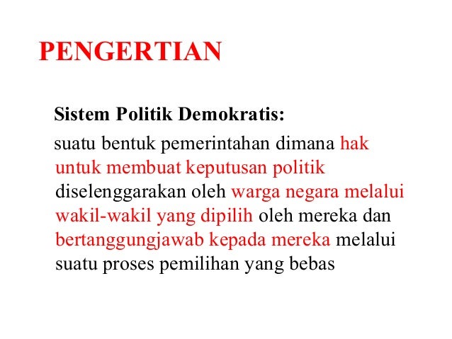 Sistem Politik Demokrasi