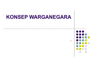 KONSEP WARGANEGARA
 